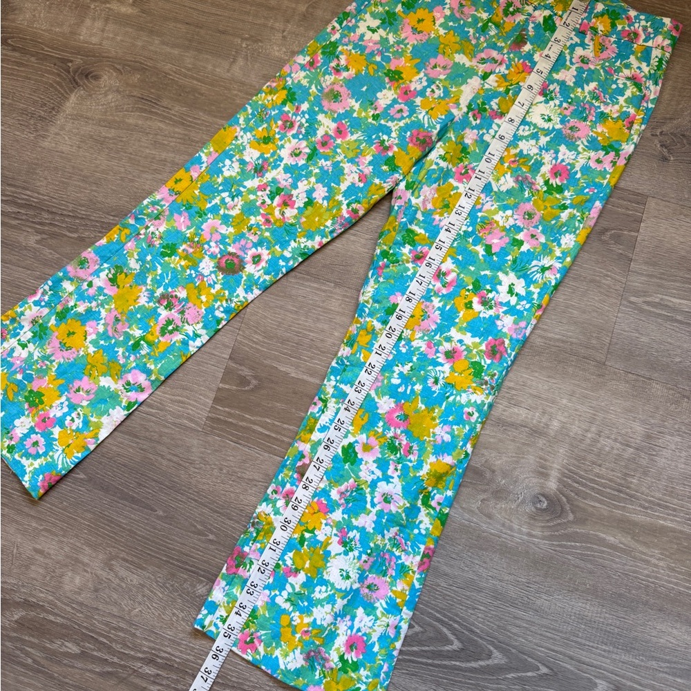 Zara Multicolor Floral Cropped Pants-Size 2-NWT - Picture 8 of 15